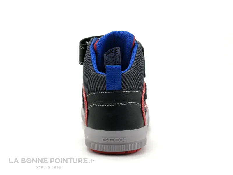 Achat chaussures Geox Enfant Botte et Bottillon, vente Geox MARIO Kart J164AB - Arzach - Black Red - Basket montante