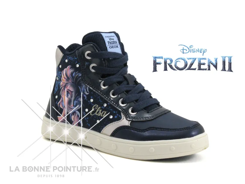 Achat chaussures Geox Enfant Botte et Bottillon, vente Geox Reine des Neiges - SKYLIN - J268WE - Basket montante fille