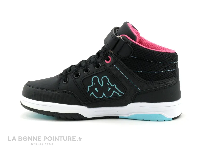Achat chaussures Kappa Enfant Botte et Bottillon, vente Kappa KASH Black Azur 3112XSW - Basket montante GARCON