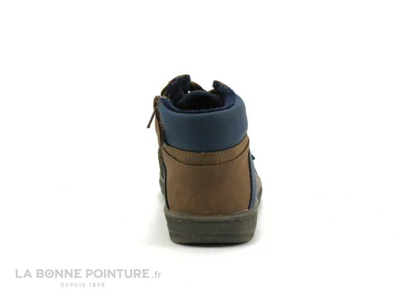 Achat chaussures Kickers Enfant Botte et Bottillon, vente Kickers LOWELL Camel Bleu - 739354 - Chaussure montante GARCON