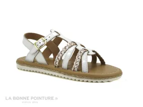 Achat chaussures Lilybellule Enfant Nu-pieds, vente Lilybellule FIBY - Blanc - Argent - Nu-pieds fille avec bride salome