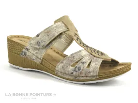 Achat chaussures Moran's Femme Mule, vente Morans MOUVIK Beige - Mule Femme a talon compense