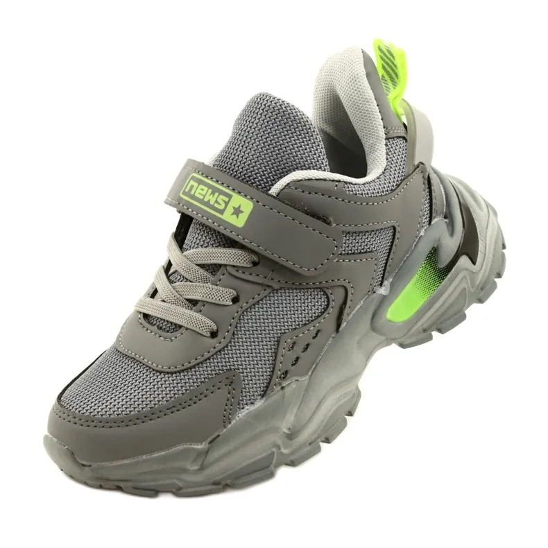 ADI Garçons Sport Chaussures Velcro News 22DZ32-4930 Gris