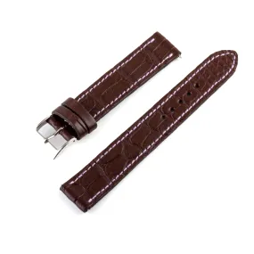Alligator Solo leather watch band - 17mm width (0.67 inches) / Size M (n° 6)