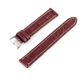 Alligator Solo leather watch band - 17mm width (0.67 inches) / Size M (n° 8)