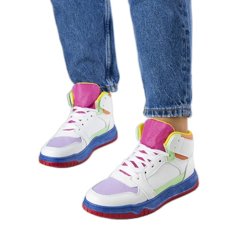 Baskets montantes colorées Elizabeth multicolore