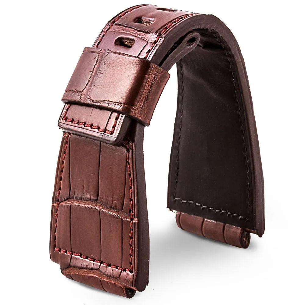 Bell & Ross - Superior quality leather watch band - Alligator - Black, brown, grey, blue