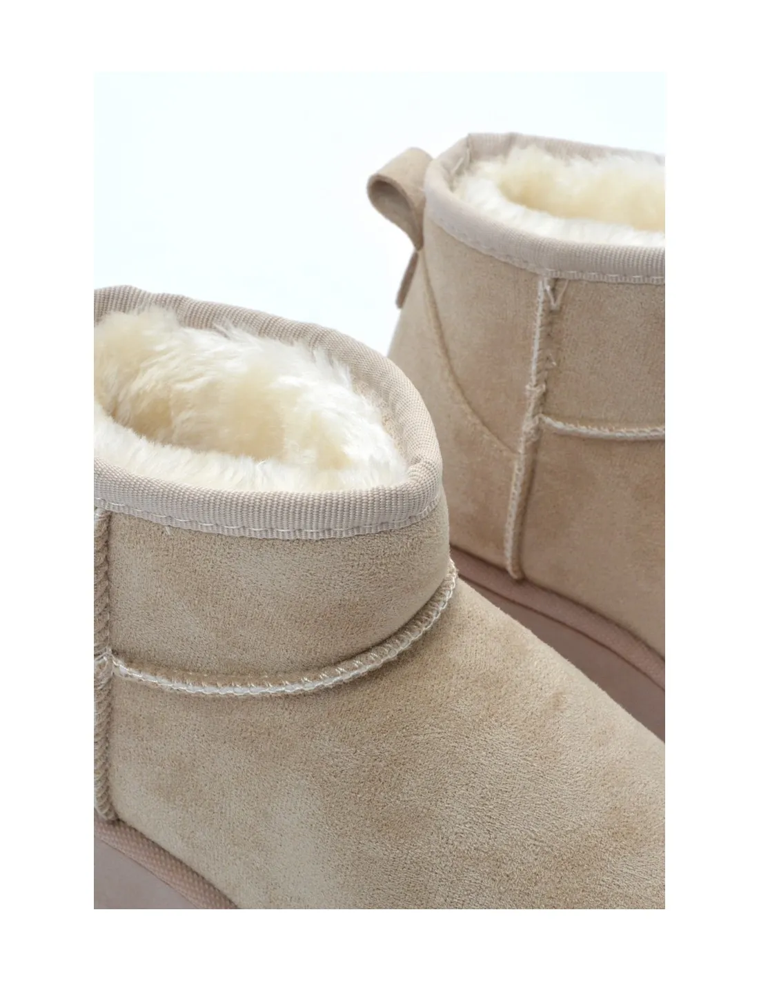 BOOTS FOURRURE BEIGE FILLE