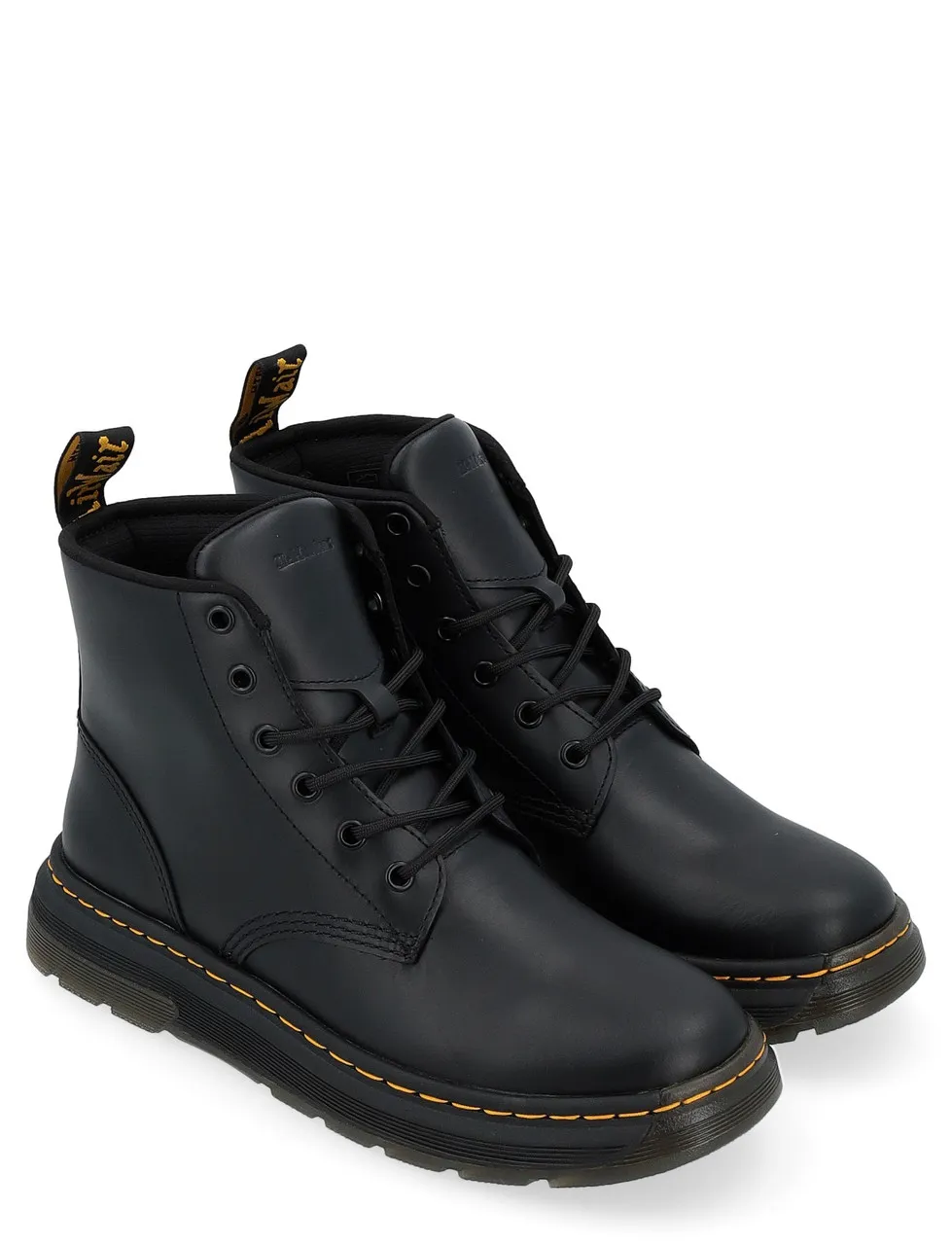 Botte combat Dr. Martens Chukka Crewson en cuir noir