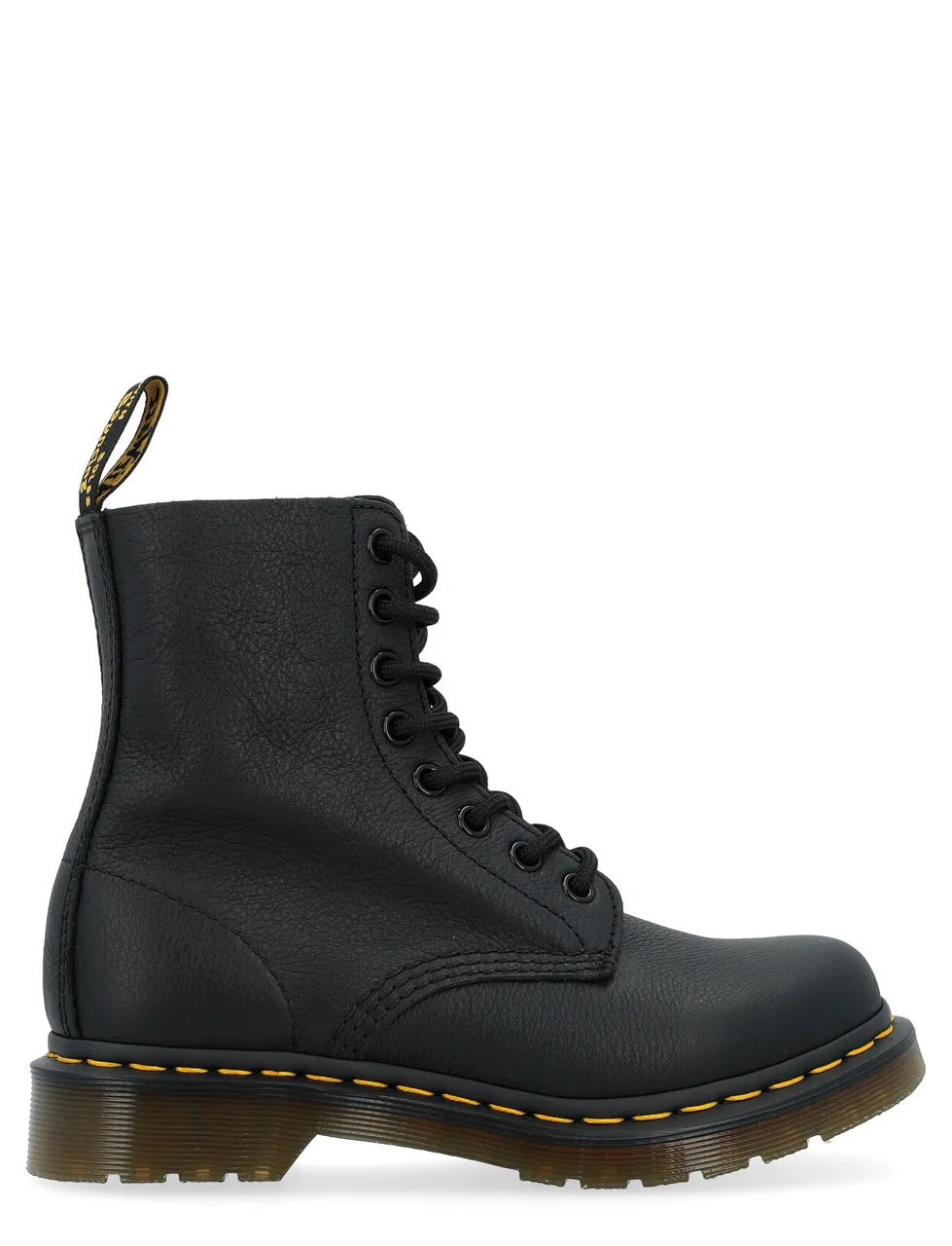 Botte combat Dr. Martens Pascal en cuir nappa noir