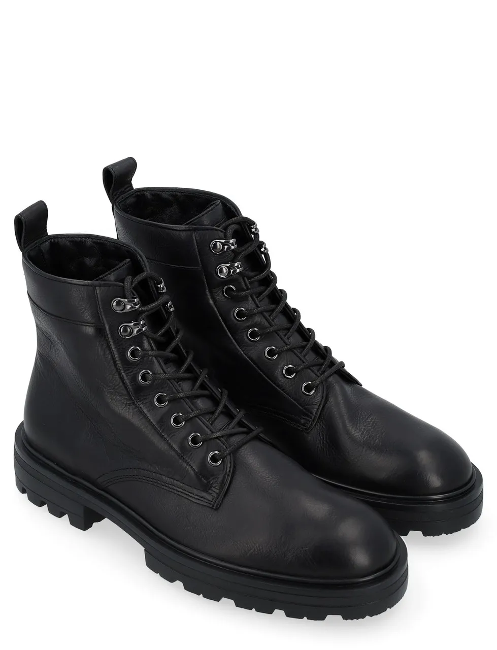 Botte combat Hogan H673 en cuir noir
