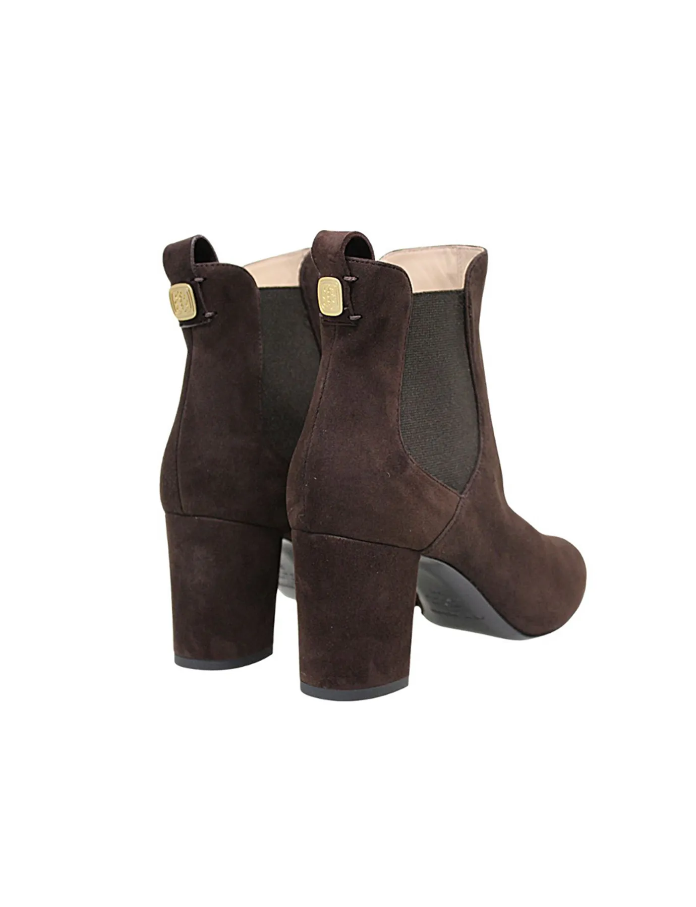Bottines à talons marrons en daim