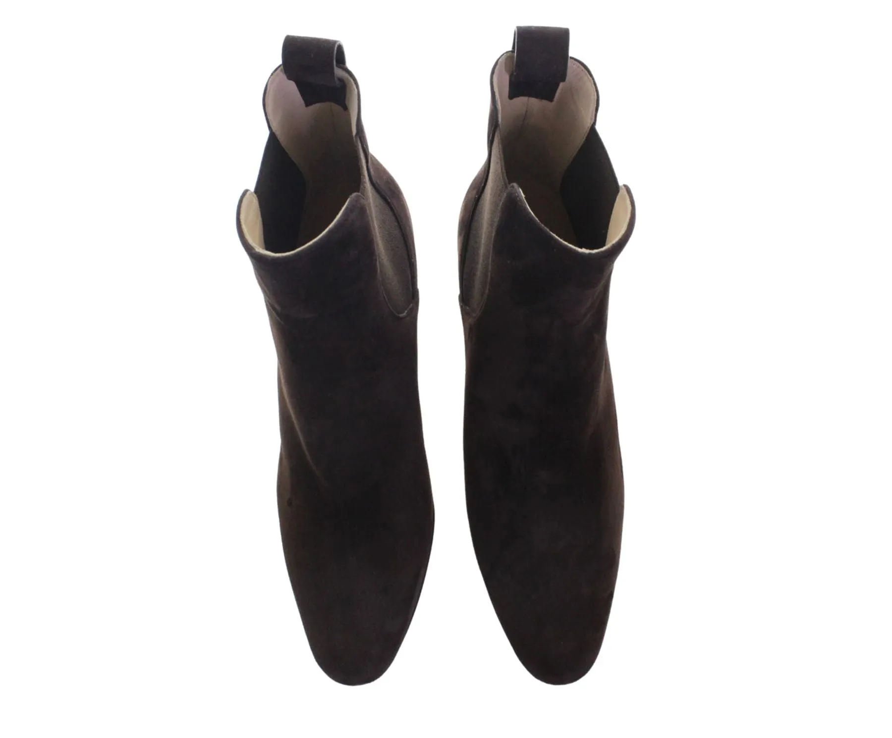 Bottines à talons marrons en daim