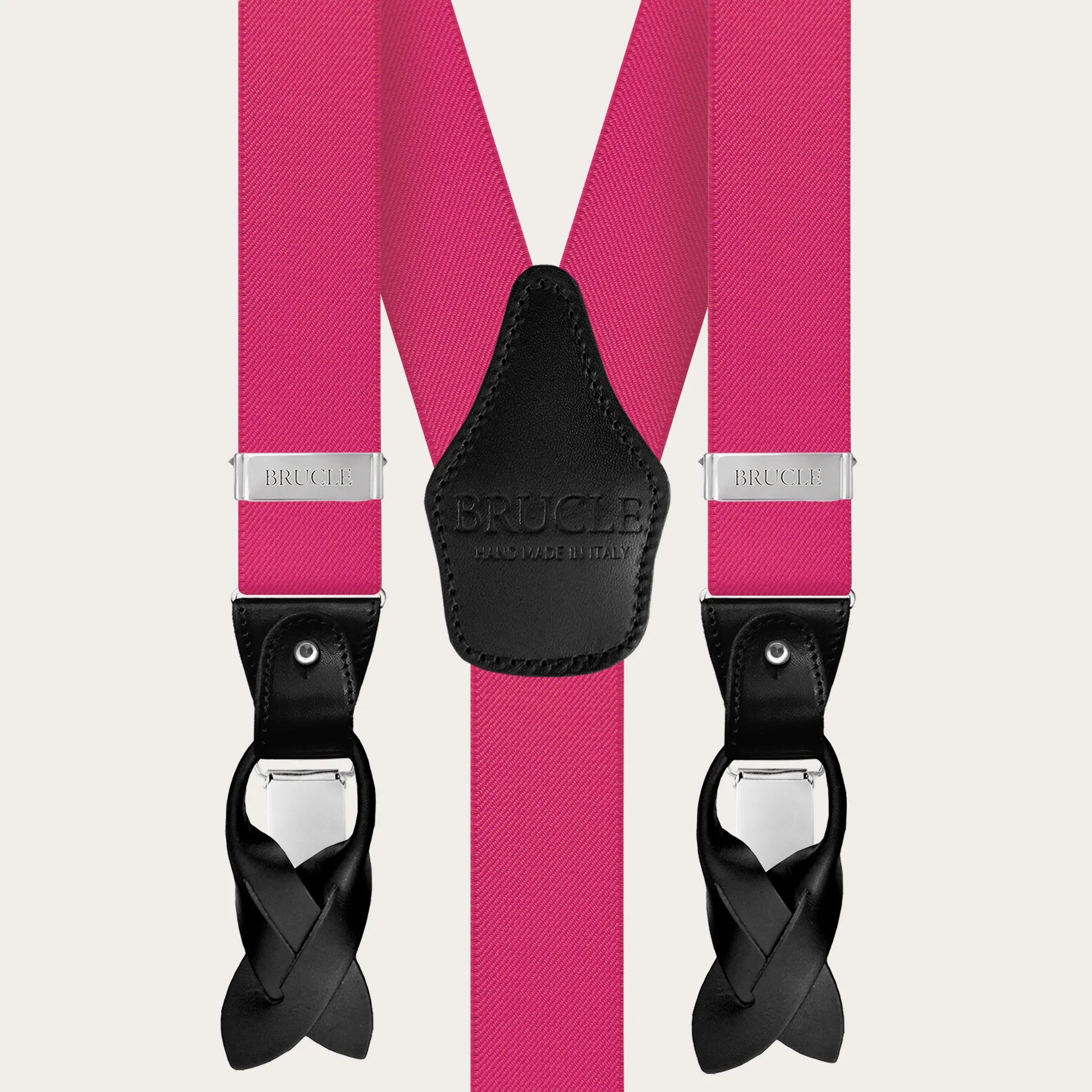 Bretelles élastiques double usage fuchsia