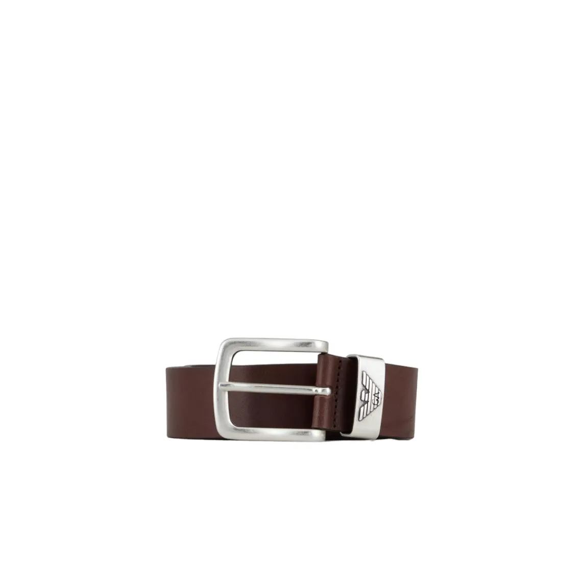 Ceinture en Cuir marron Marron Emporio Armani - Ceinture & bretelle Homme sur MenCorner