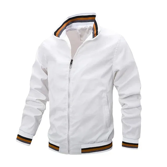 Charles Sport style blanc doublé avec fermeture éclair vestes de trans