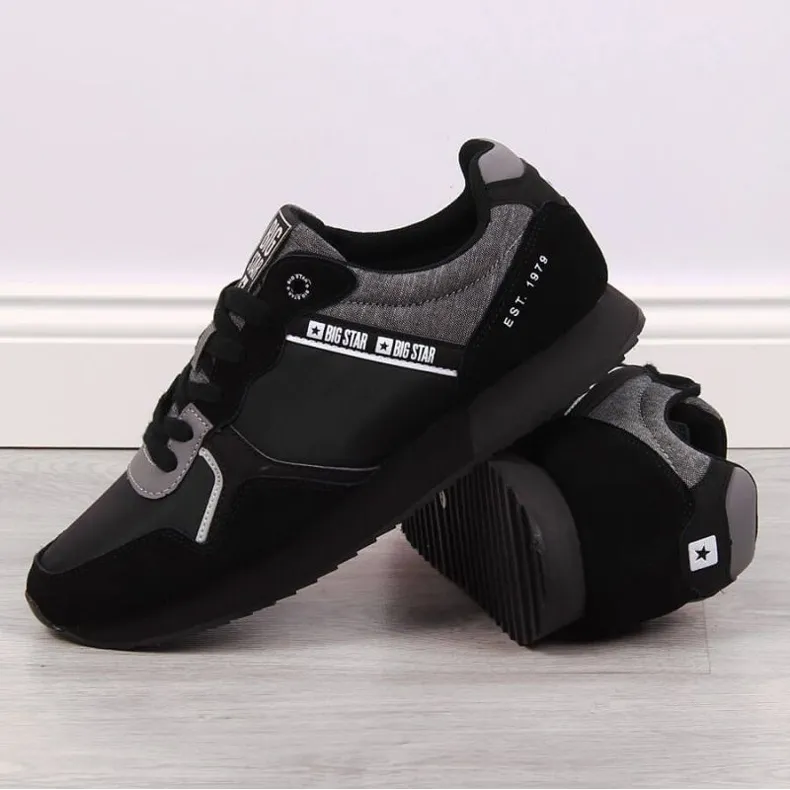 Chaussures de sport Big Star M JJ174145 noires le noir