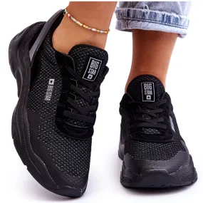 Chaussures de sport en tissu pour femme Système de mousse à mémoire de forme Big Star LL274A065 Noir le noir