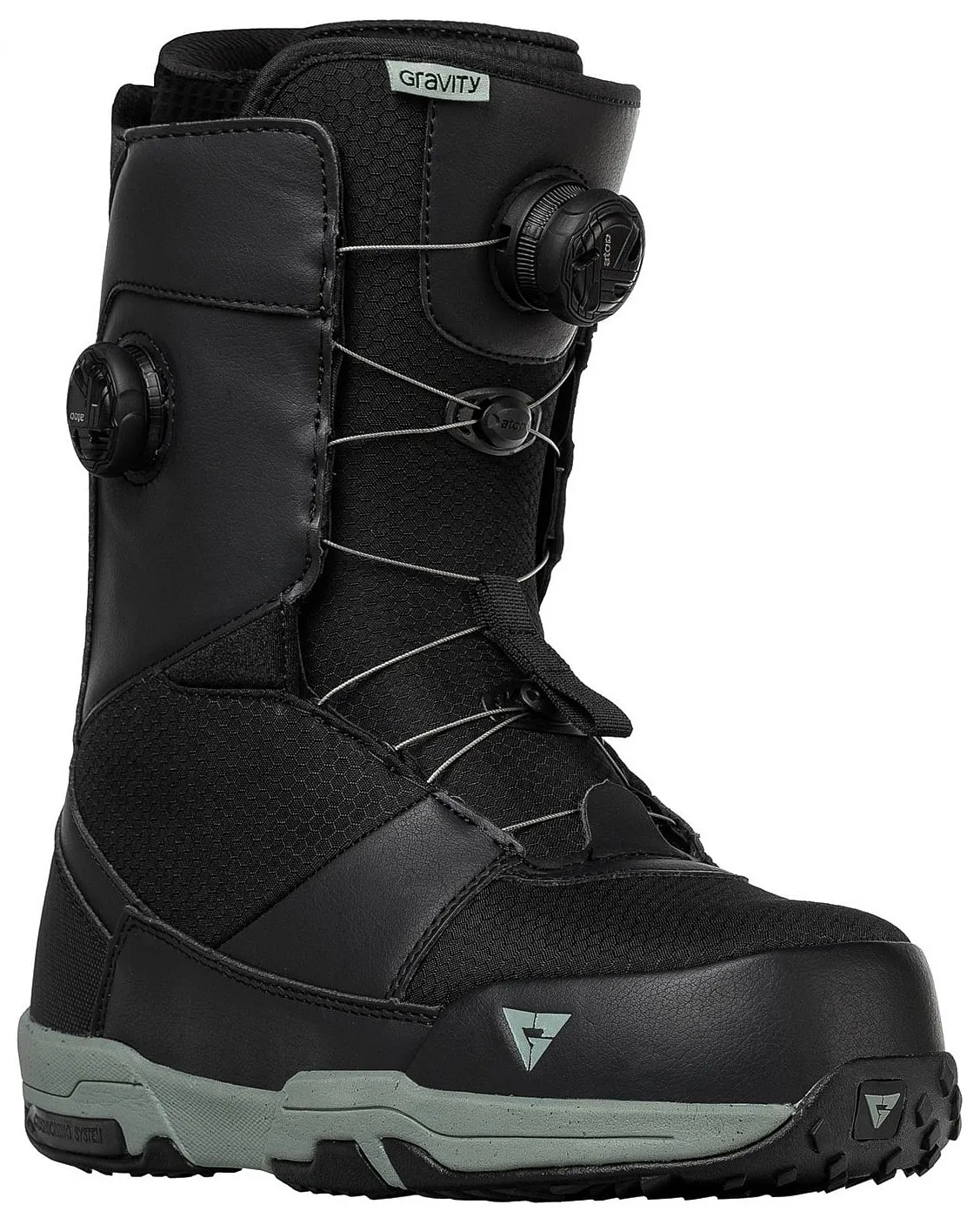 chaussures Gravity Manual Dual Atop Boa - Black/Sage - men´s
