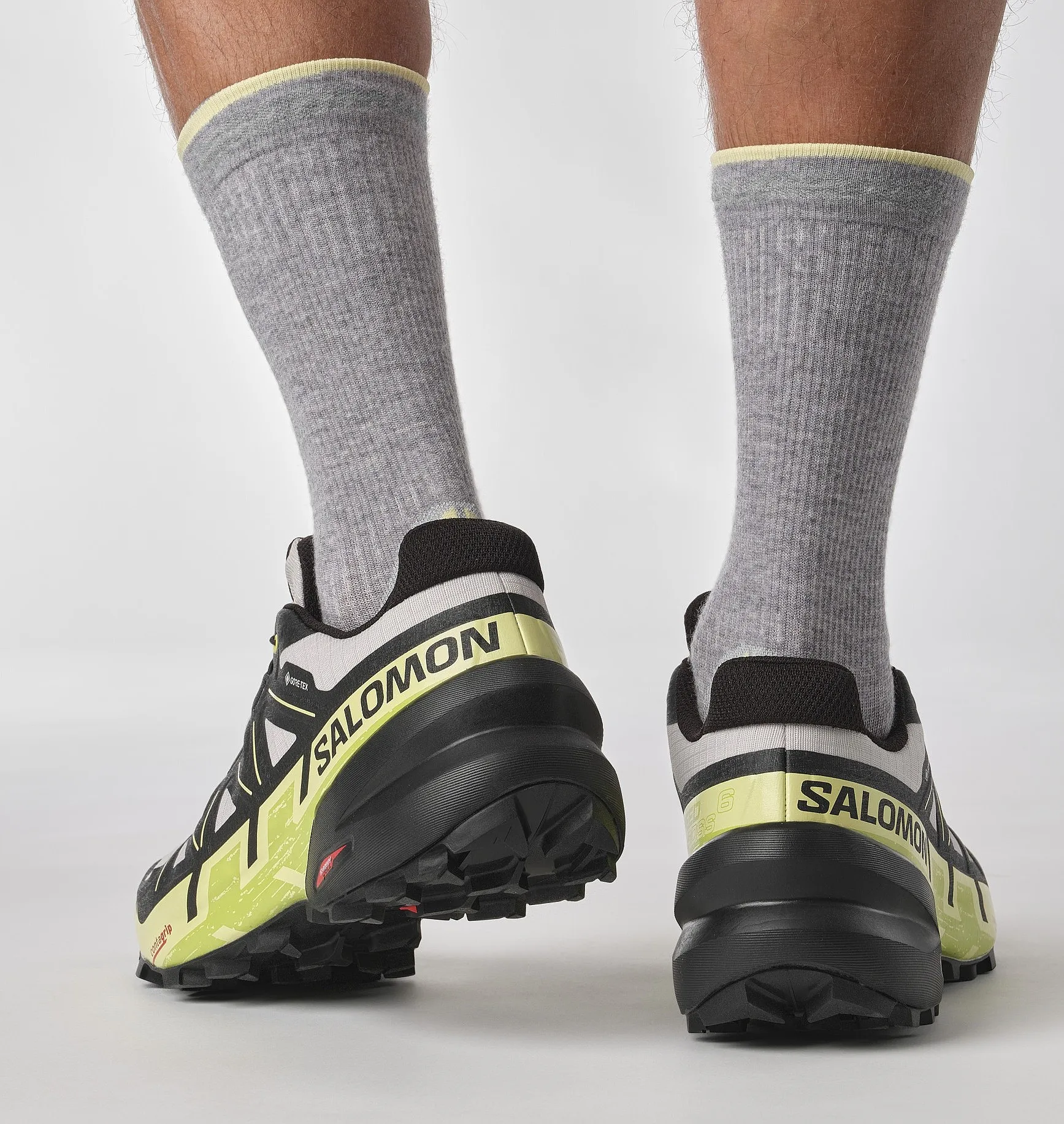 chaussures Salomon Speedcross 6 GTX - Lunar Rock/Black/Sunny Lime - men´s