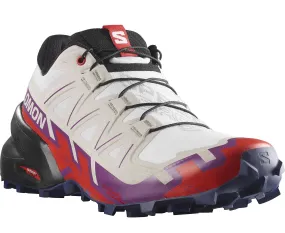 chaussures Salomon Speedcross 6 W - White/Sparkling Grape/Fiery Red - women´s