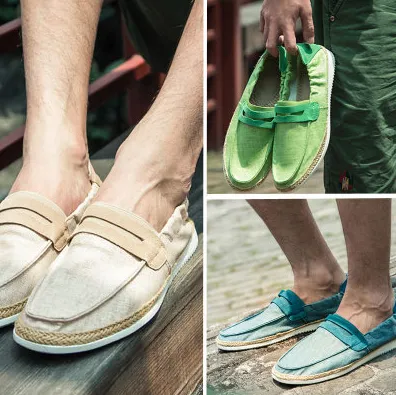 Chaussures Slip On Eté avec Couleurs Deux Tons Bande Avant