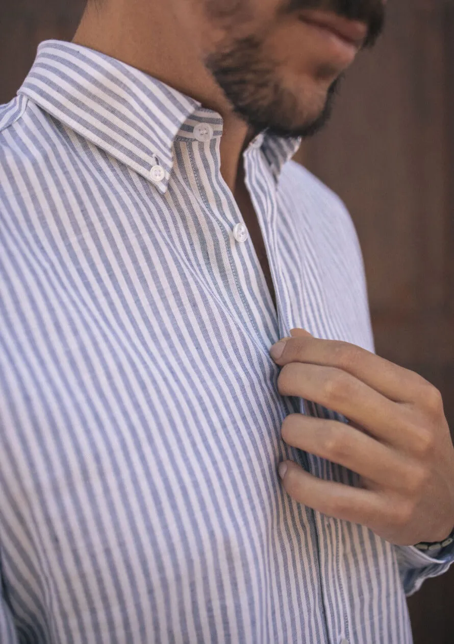 CHEMISE PAULIN BLEU MARINE RAYURES