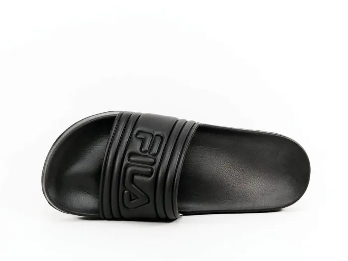 Claquette noire homme FILA morro en destockage à pas cher mule piscine plage