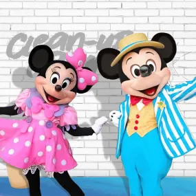 Costume de marionnette de marche de dessin animé mickey mouse pour adultes