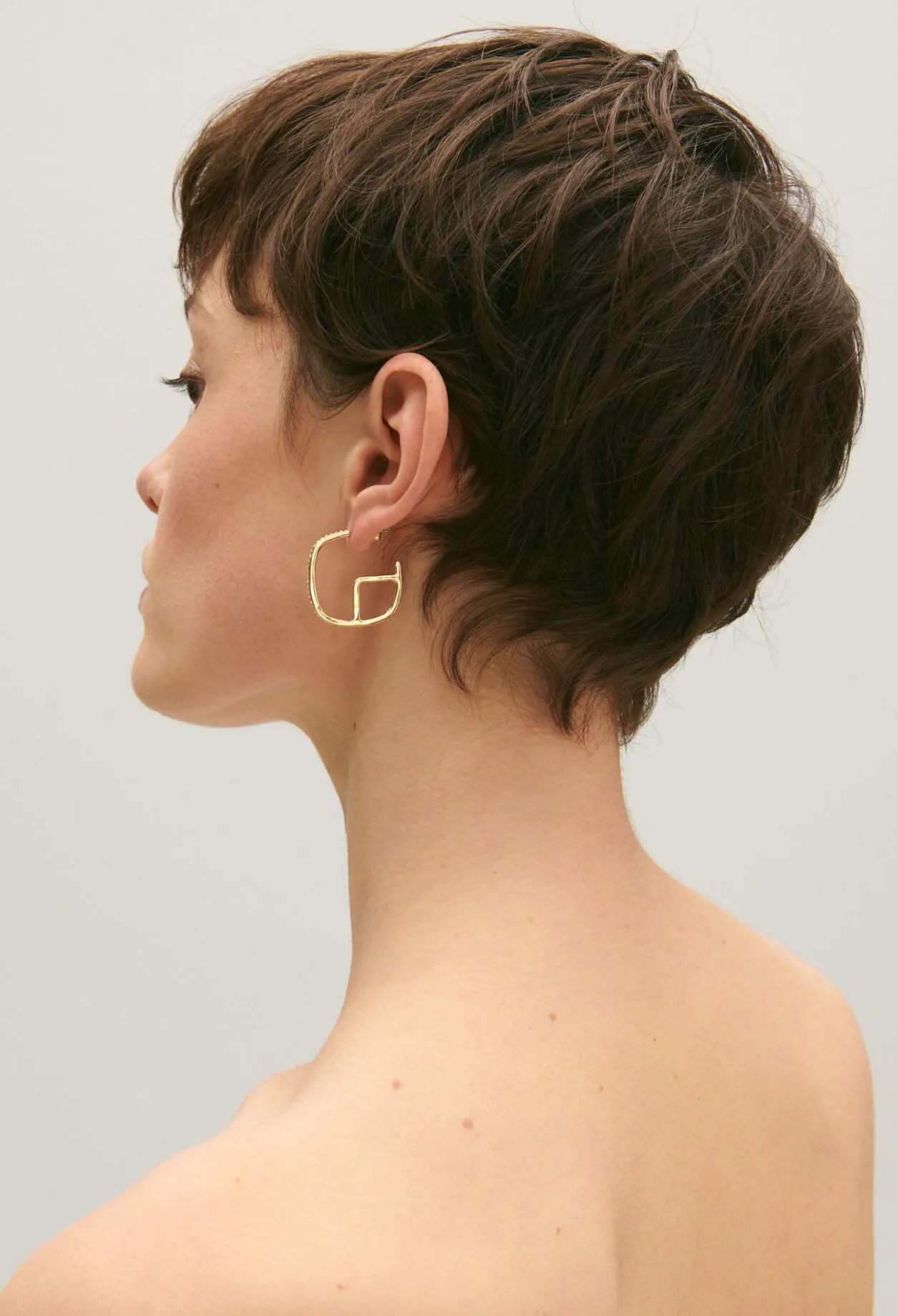 Créoles CP laiton doré | Claudie FR