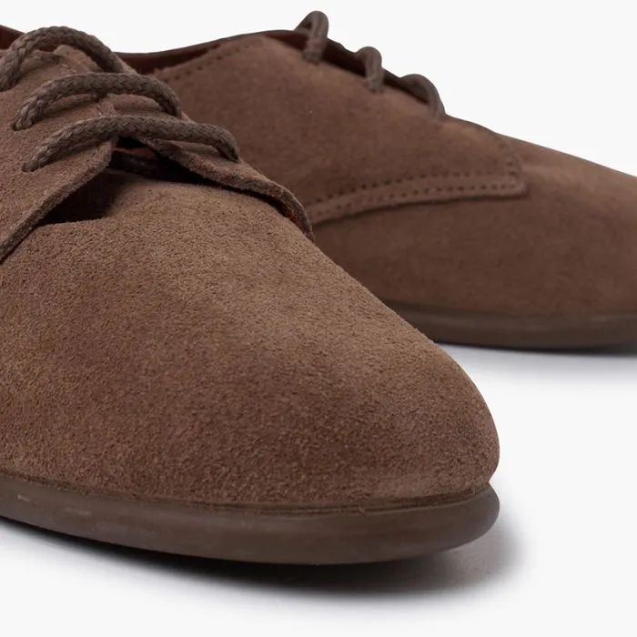 Derbies enfants suède lacets