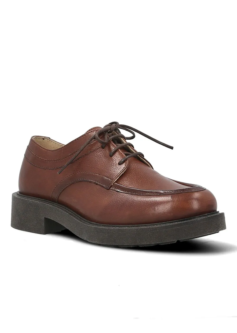 DERBIES MONZA CUIR MARRON