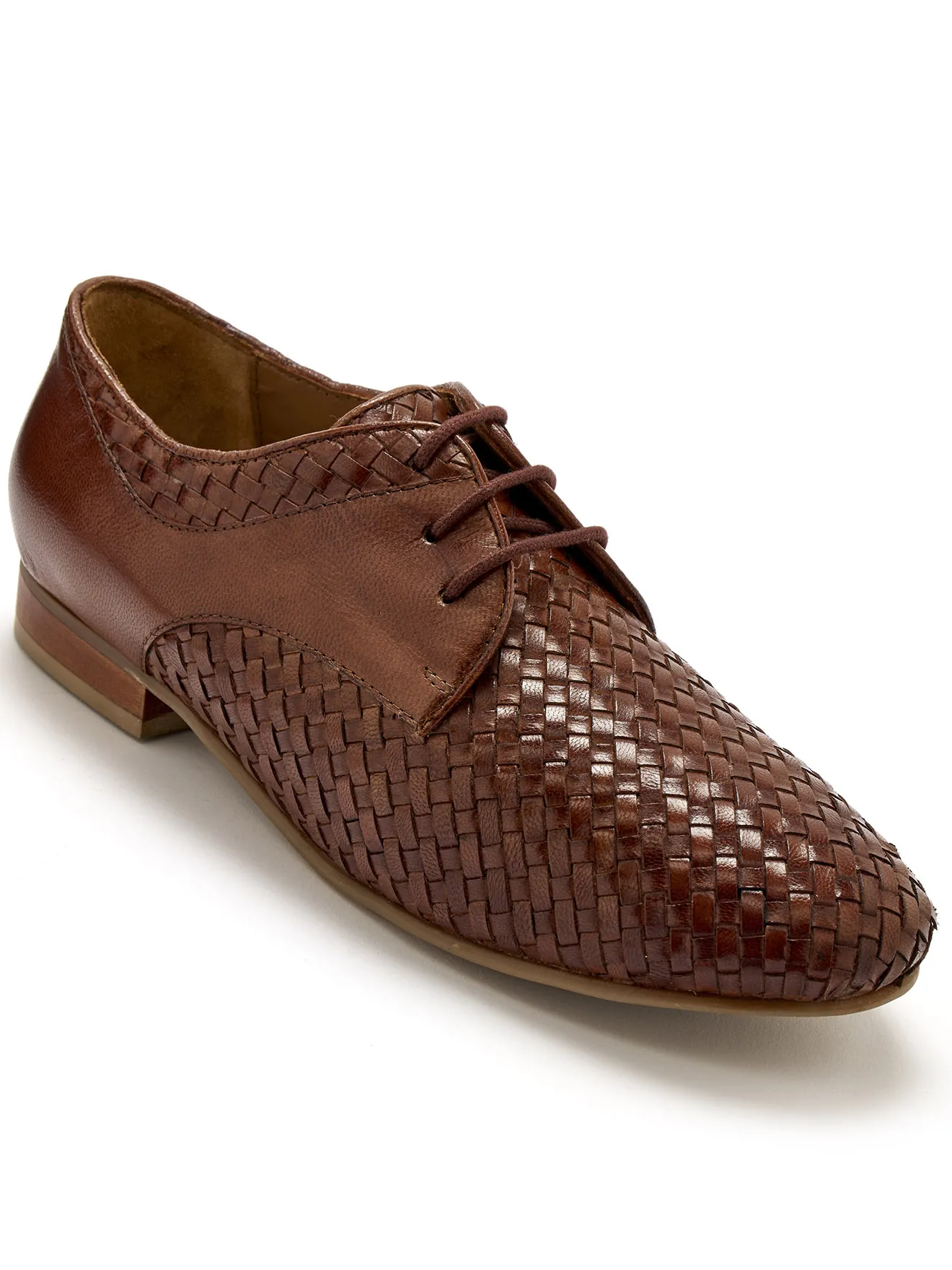 Derbies tressés cuir