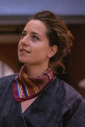 Foulard soie - lines - camel