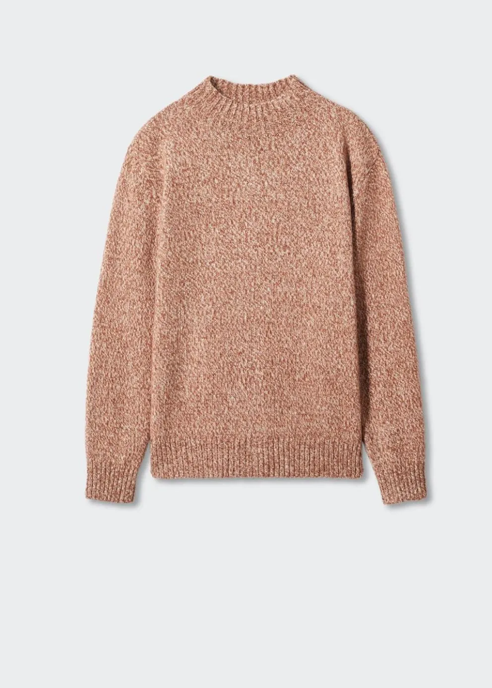 Gilets Et Pull-Overs | Homme MANGO Pull-over Col Montant Jaspé Marron