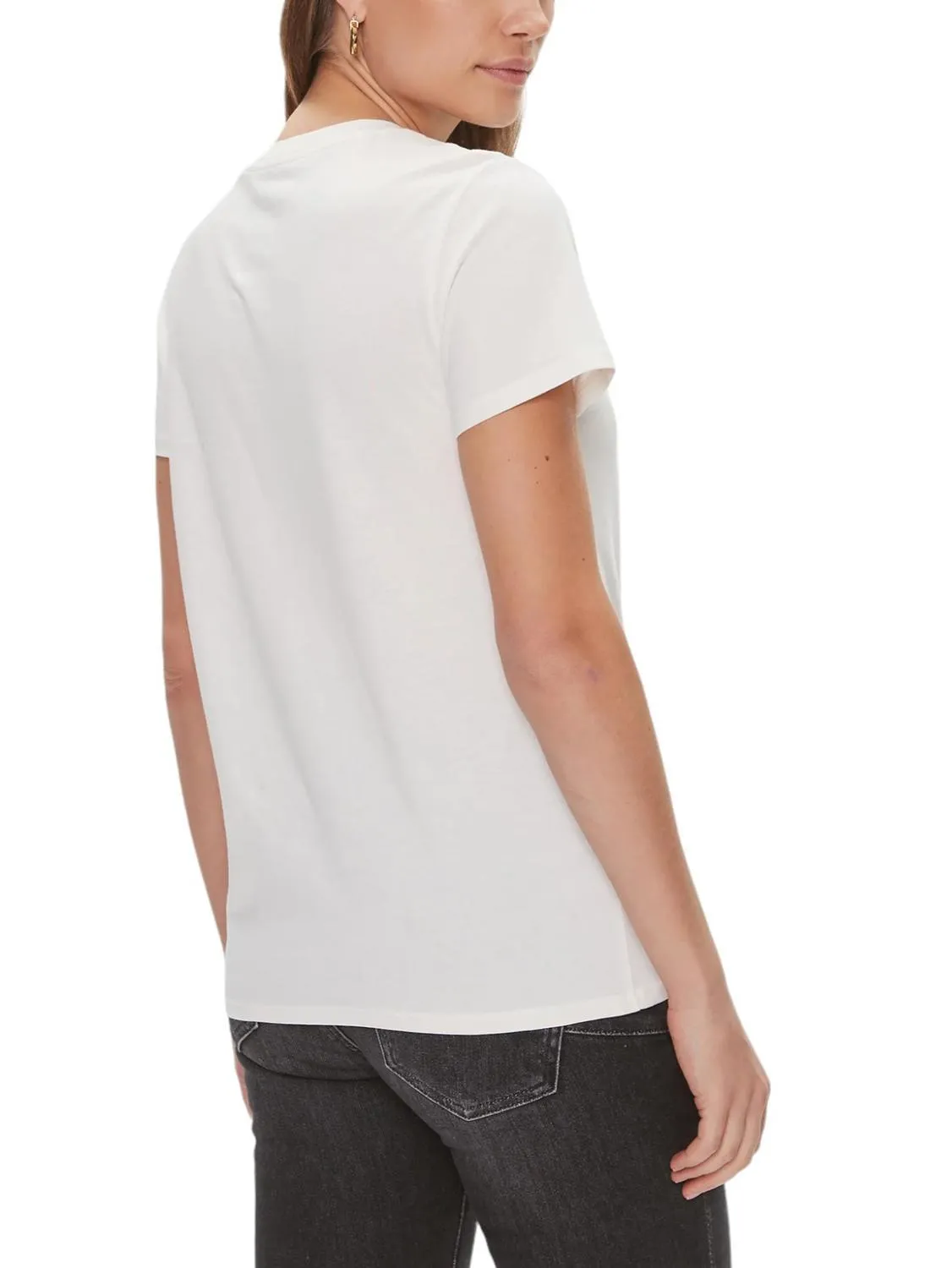 Guess Lace T-Shirt En Cotton Cremwhi - Achetez À Prix Outlet!