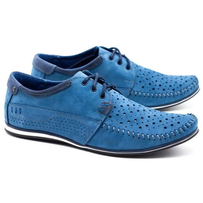 KOMODO Chaussures homme mocassins 875 bleu été