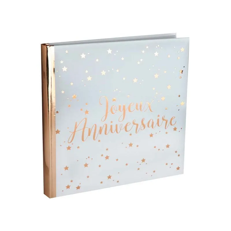Livre d'Or Joyeux Anniversaire Rose Gold