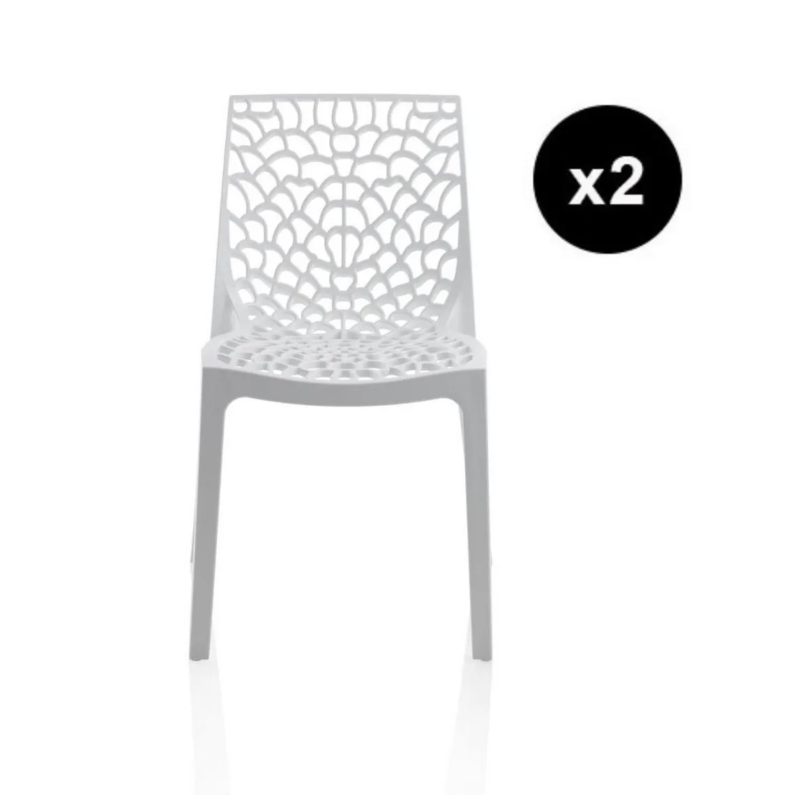 Lot De 2 Chaises Design Blanche GRUYER | 3 Suisses