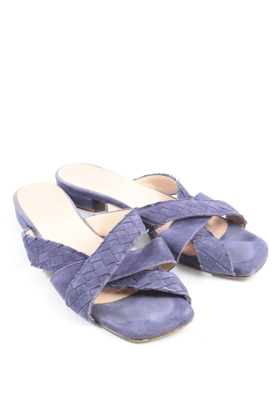 Madeleine Mule à talon bleu style décontracté