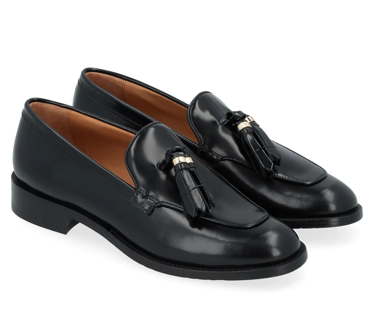 Max Mara Mocassin en cuir noir