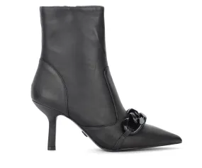 Michael Kors Botte à talon Scarlett en cuir noir