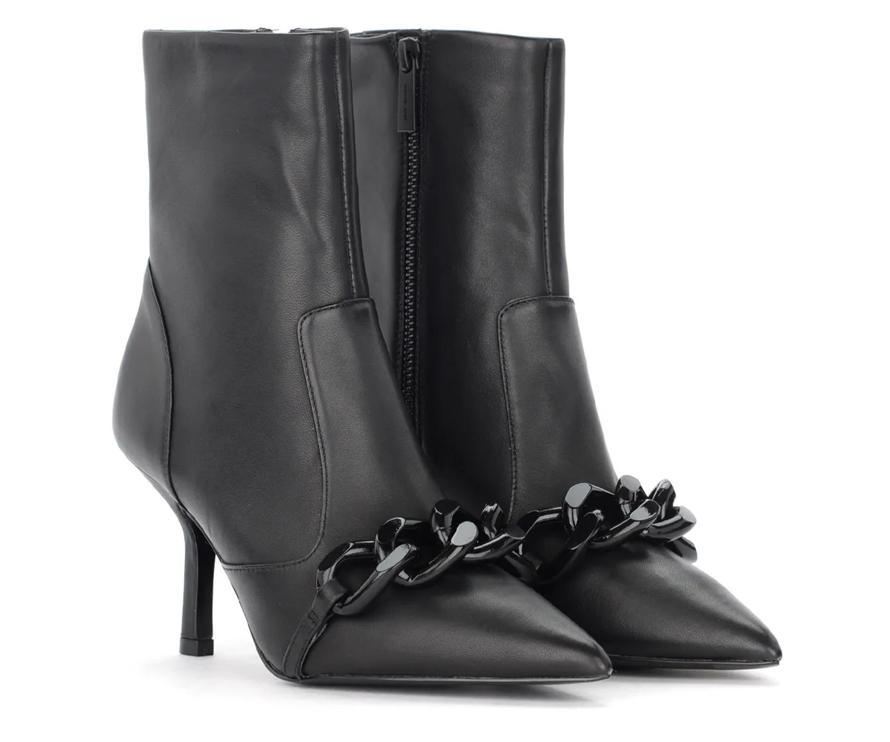 Michael Kors Botte à talon Scarlett en cuir noir
