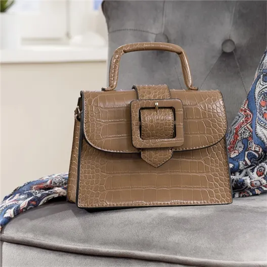 Mini sac effet croco
