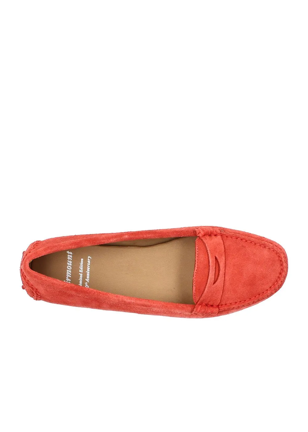 MOCASSIN ROUND DRIVER VELOURS CORAIL