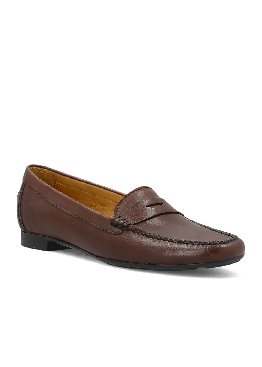 MOCASSIN SIMPLE ROUND CUIR CHOCOLAT
