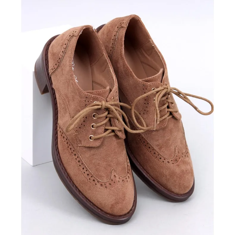 Mocassins à talons Vedra Camel brun