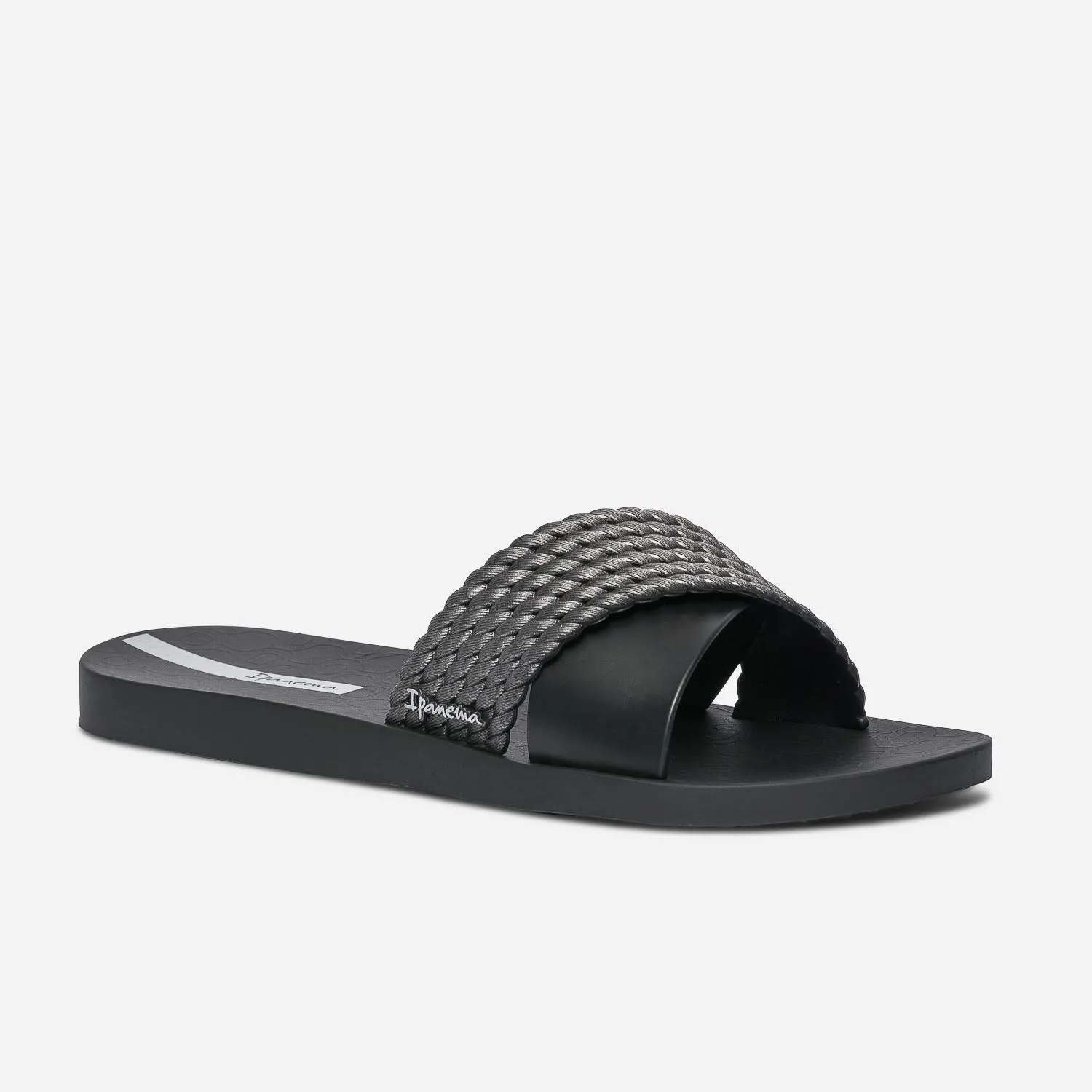 Mule IPANEMA noire à brides croisées - Mules / Tongs Sport | ERAM