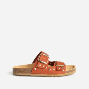 Mule TEXTO terracotta cuir éco-conçu - Mules / Tongs Femme | ERAM