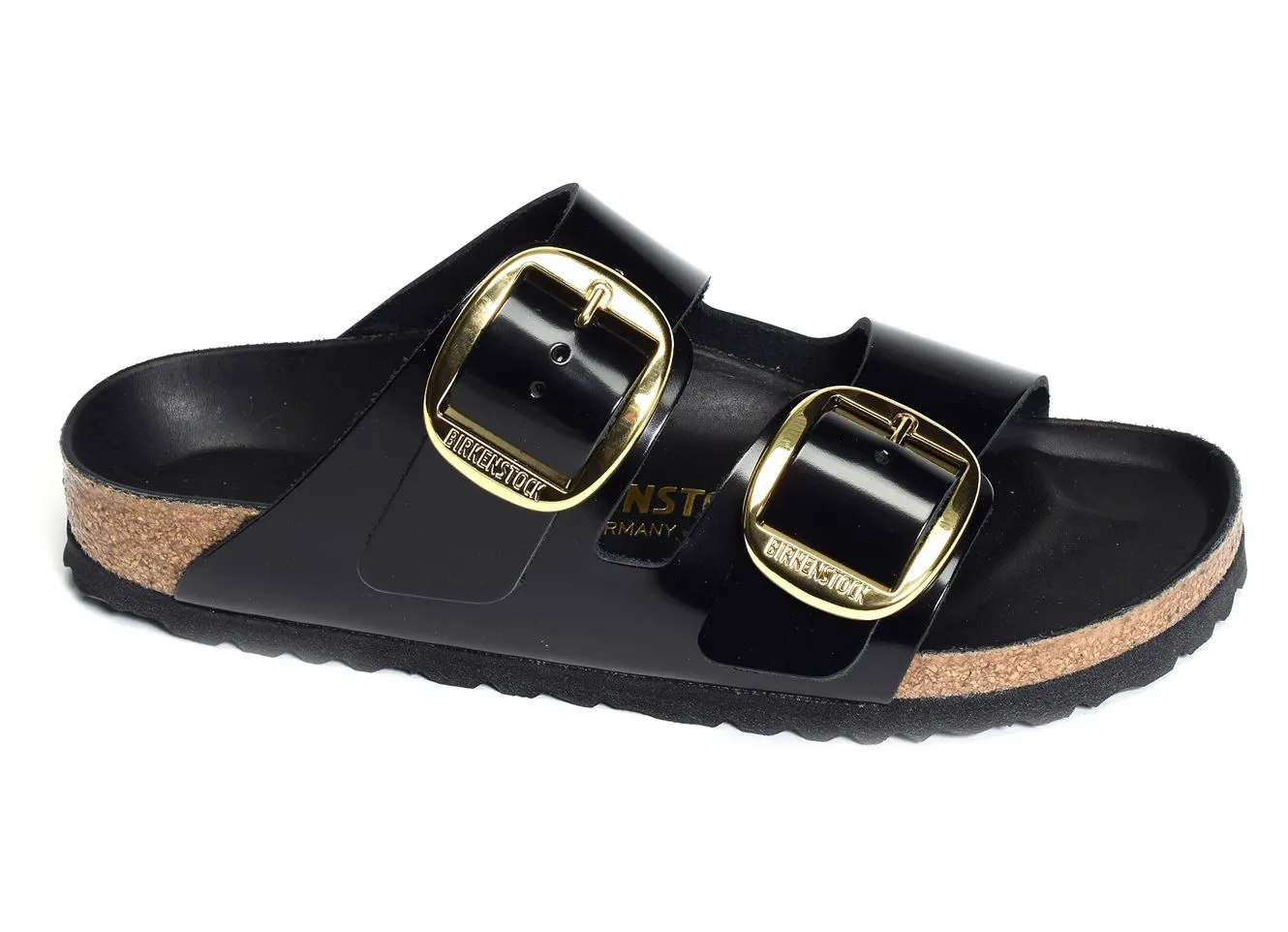 mules et sabots Birkenstock  Arizona big buckle verni noir 